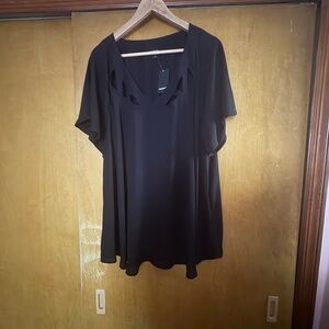Torrid Black Cutout Women's Blouse